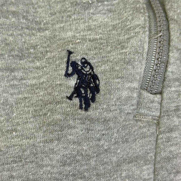 U.S. Polo Assn. heather gray fleece jogger sweatpants - Picture 2 of 8